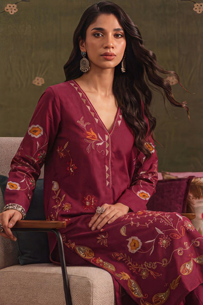Ethnic Plain Emb Lawn 2PC