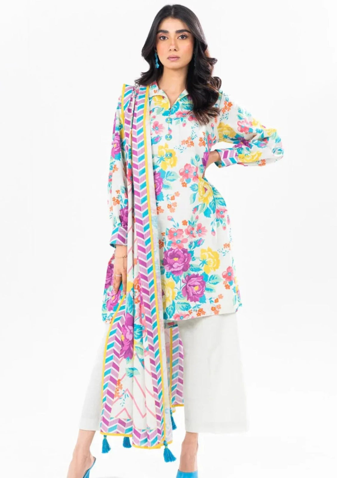 Alkaram Classic Digital Printed Lawn 3PC