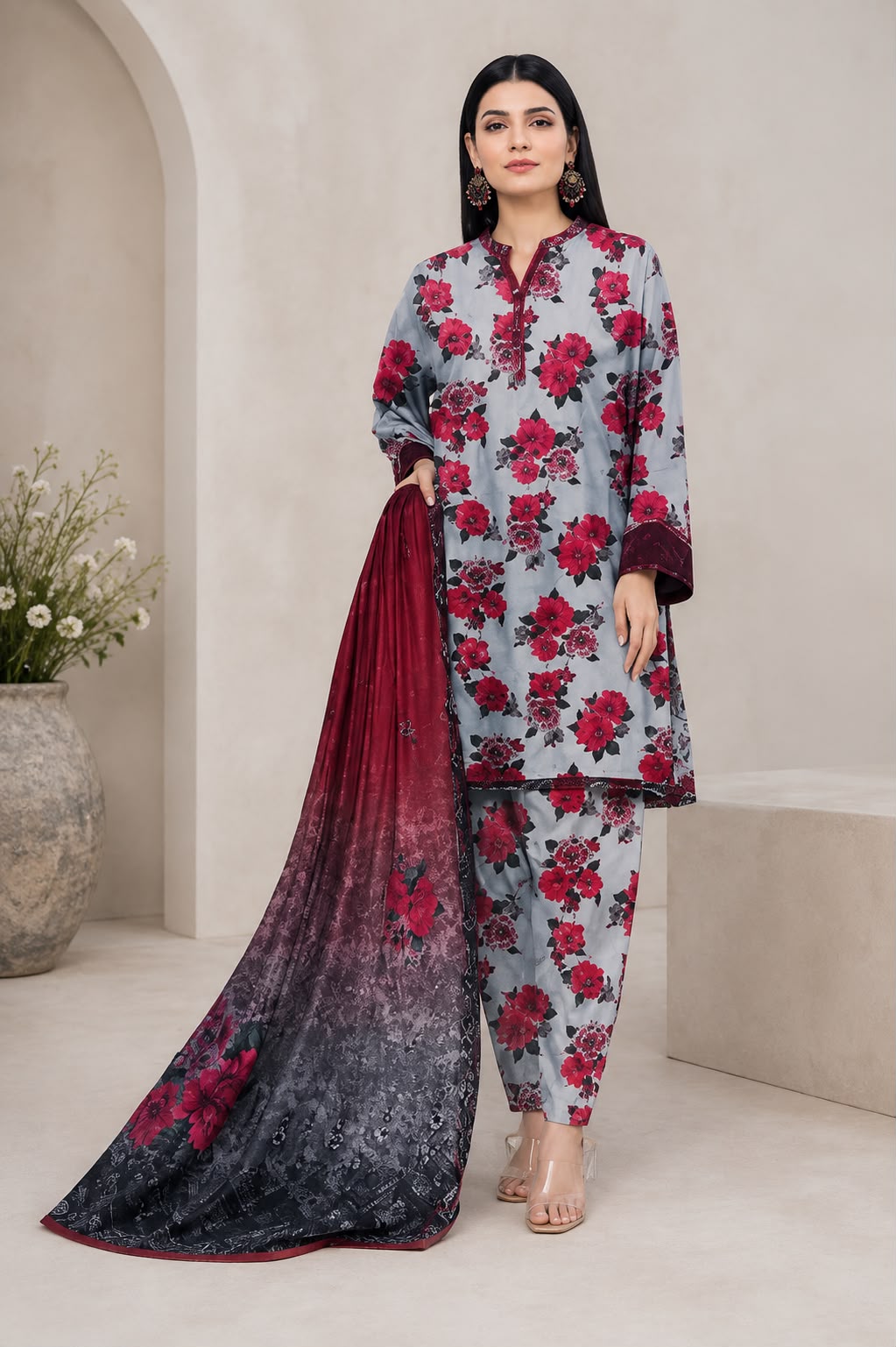 Khaadi Digital Printed Lawn 3PC