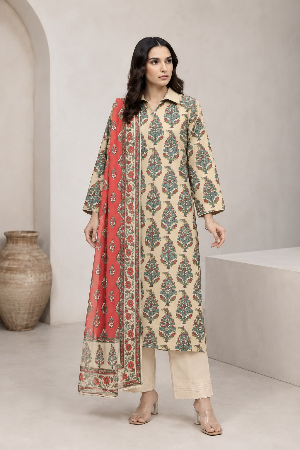 Khaadi Digital Printed Lawn 3PC