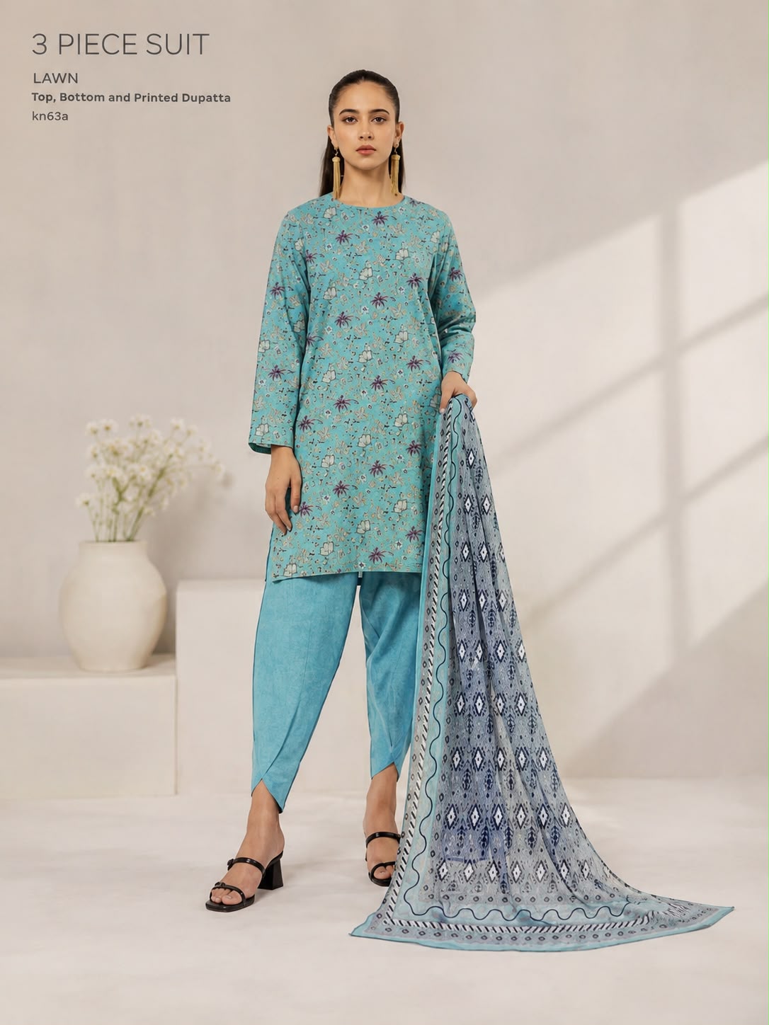 Khaadi Digital Printed Lawn 3PC