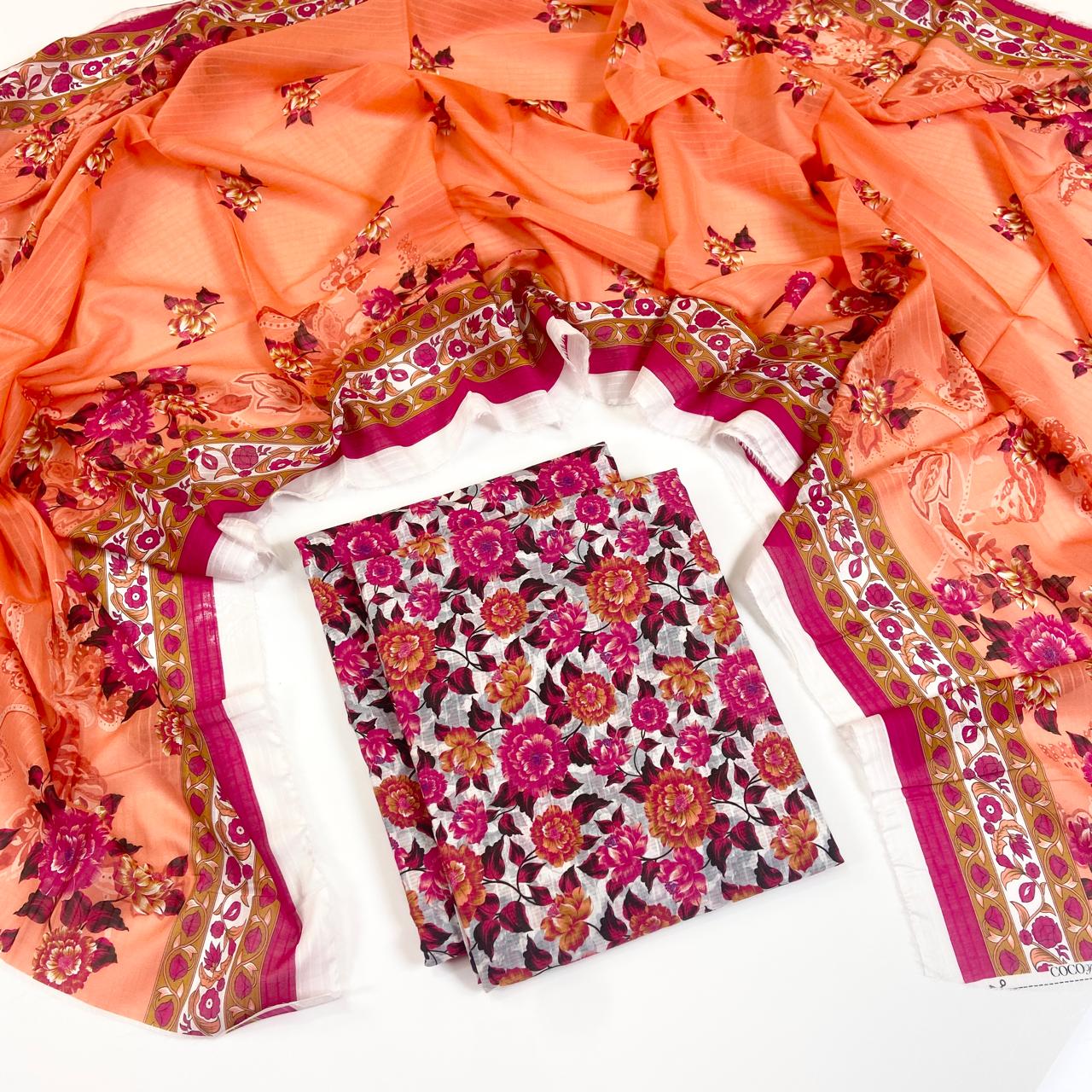 Coco Prints Summer Digital Fancy Printed Lawn 3PC