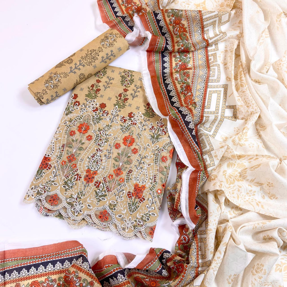 Mahira Essential Printed & Emb Laserkari Lawn 3PC