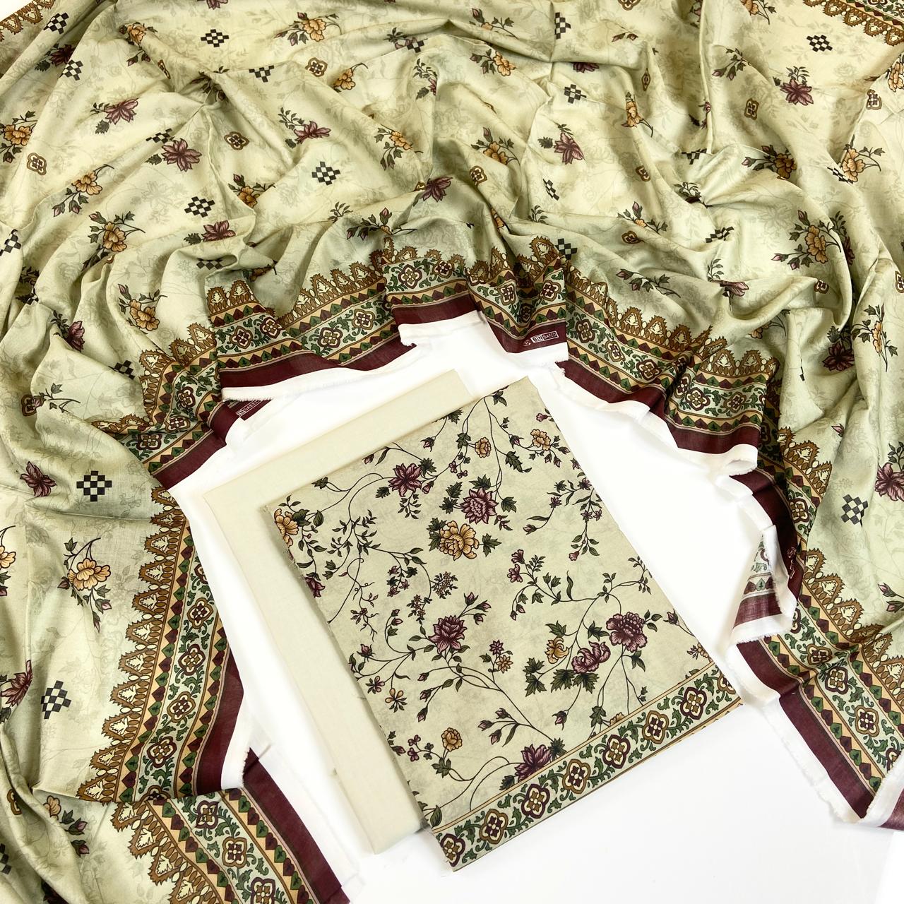 Bin Saeed Vol-01 Digital Printed Lawn 3PC