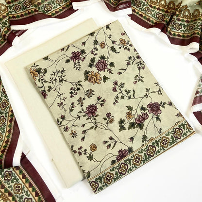 Bin Saeed Vol-01 Digital Printed Lawn 3PC