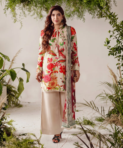 Bloom & Vogue By Naqsh Digital Printed Self Jacquard Viscose 3PC