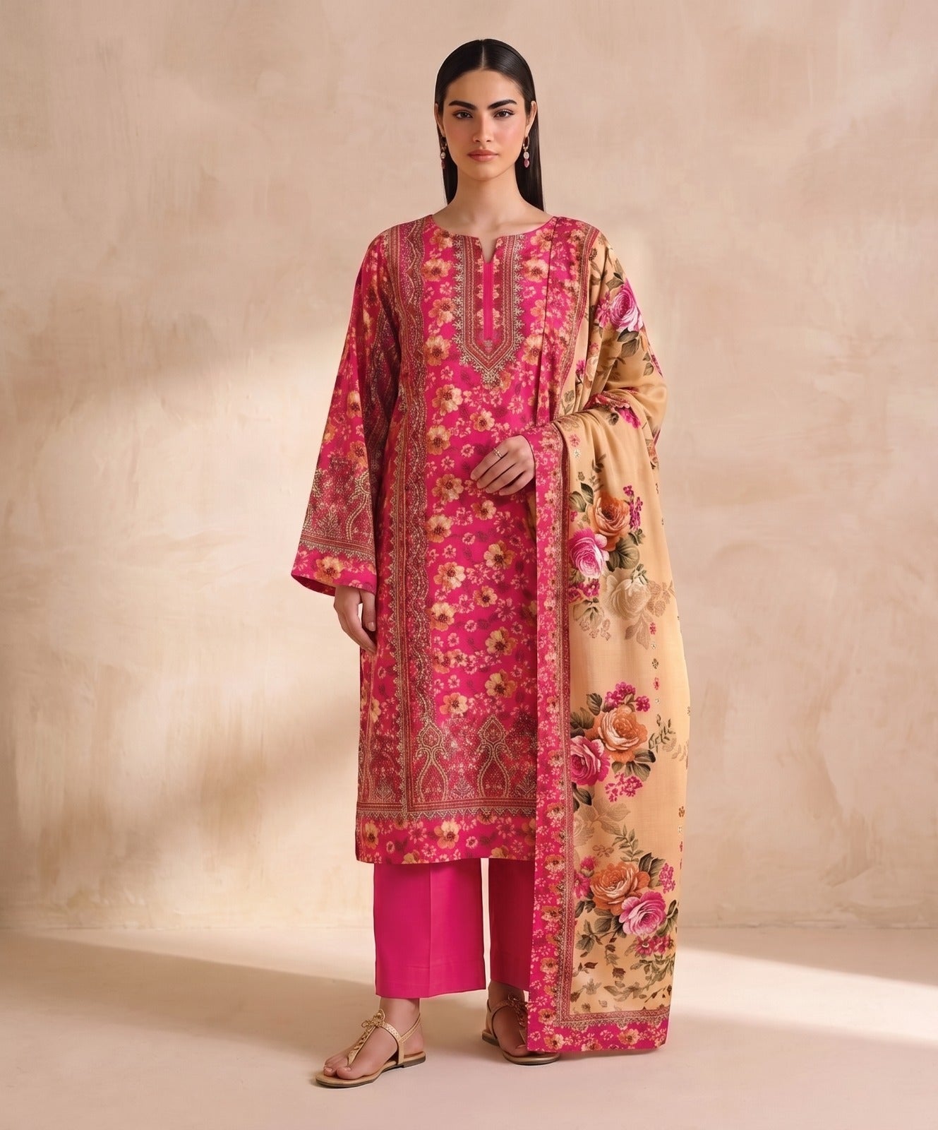 Baroque Digital Printed Lawn 3PC