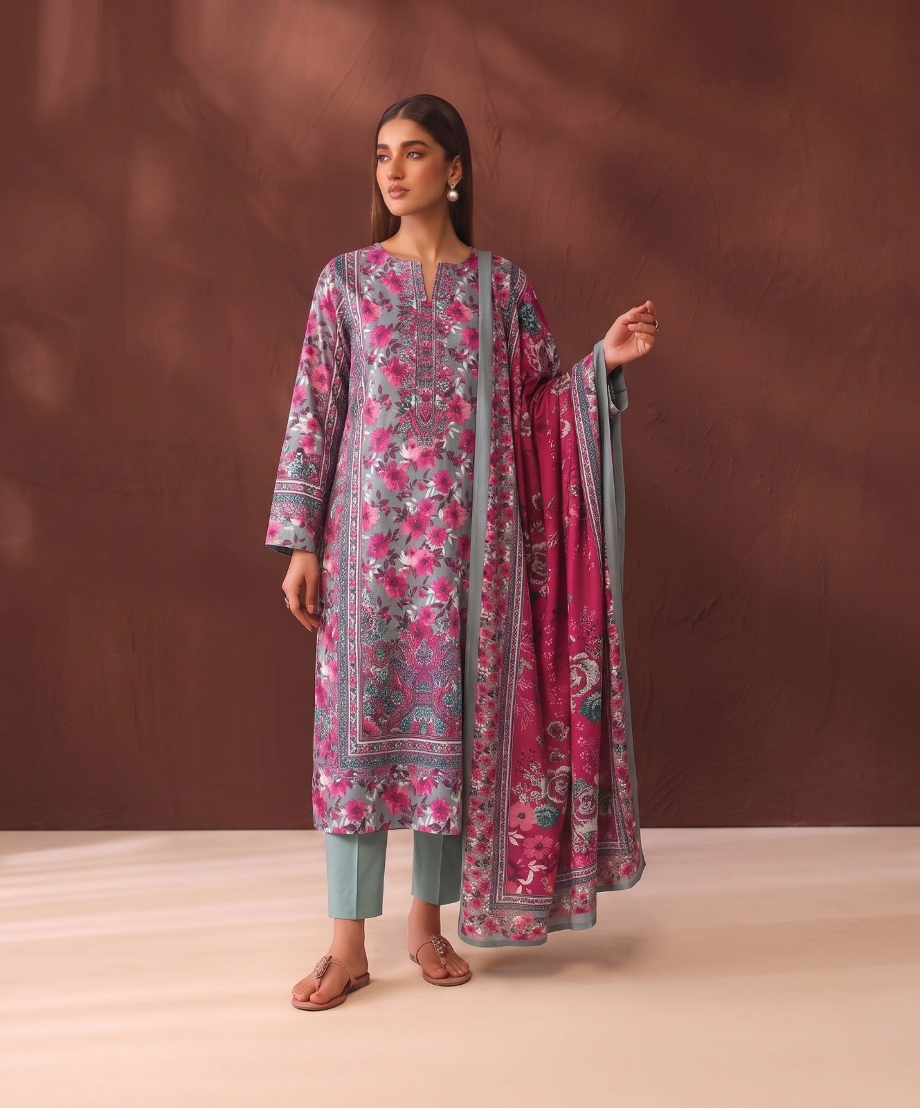 Baroque Digital Printed Lawn 3PC