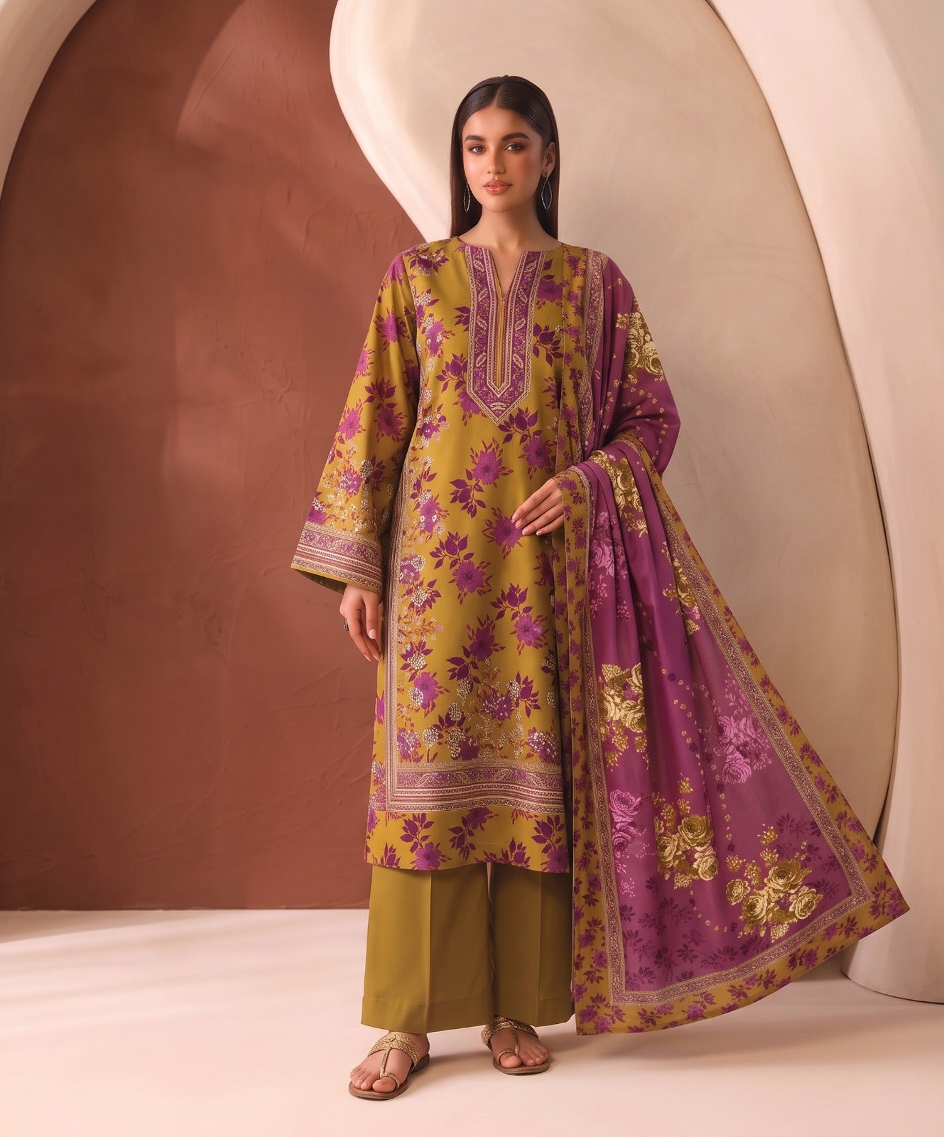 Baroque Digital Printed Lawn 3PC
