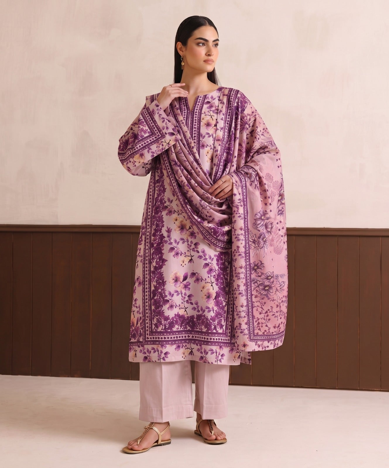 Baroque Digital Printed Lawn 3PC