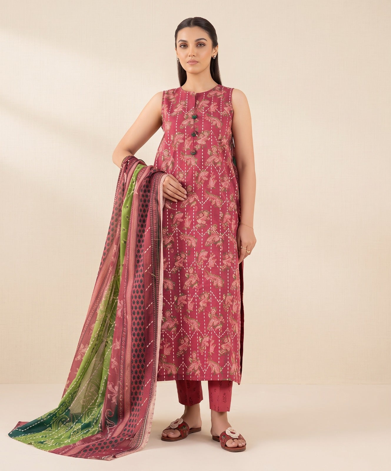 Sapphire Digital Printed Fancy Lawn 3PC