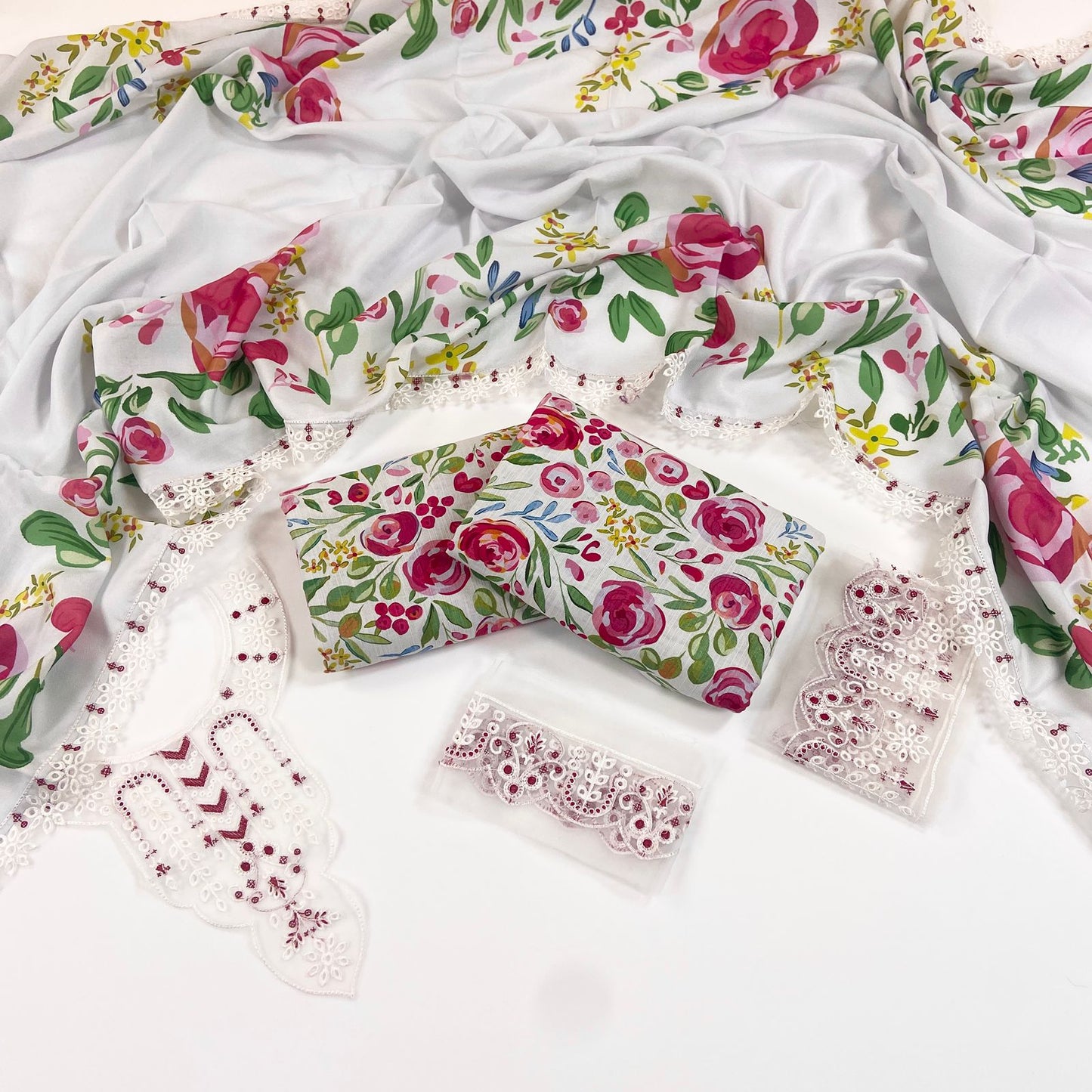Embroidered Soft Slub Khaddar-3PC