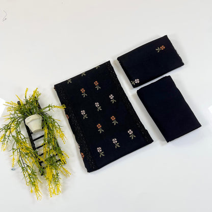 Cross Stitch Plain Emb Dhanak 2PC