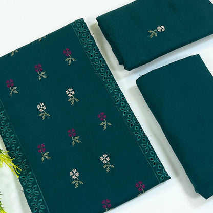 Cross Stitch Plain Emb Dhanak 2PC