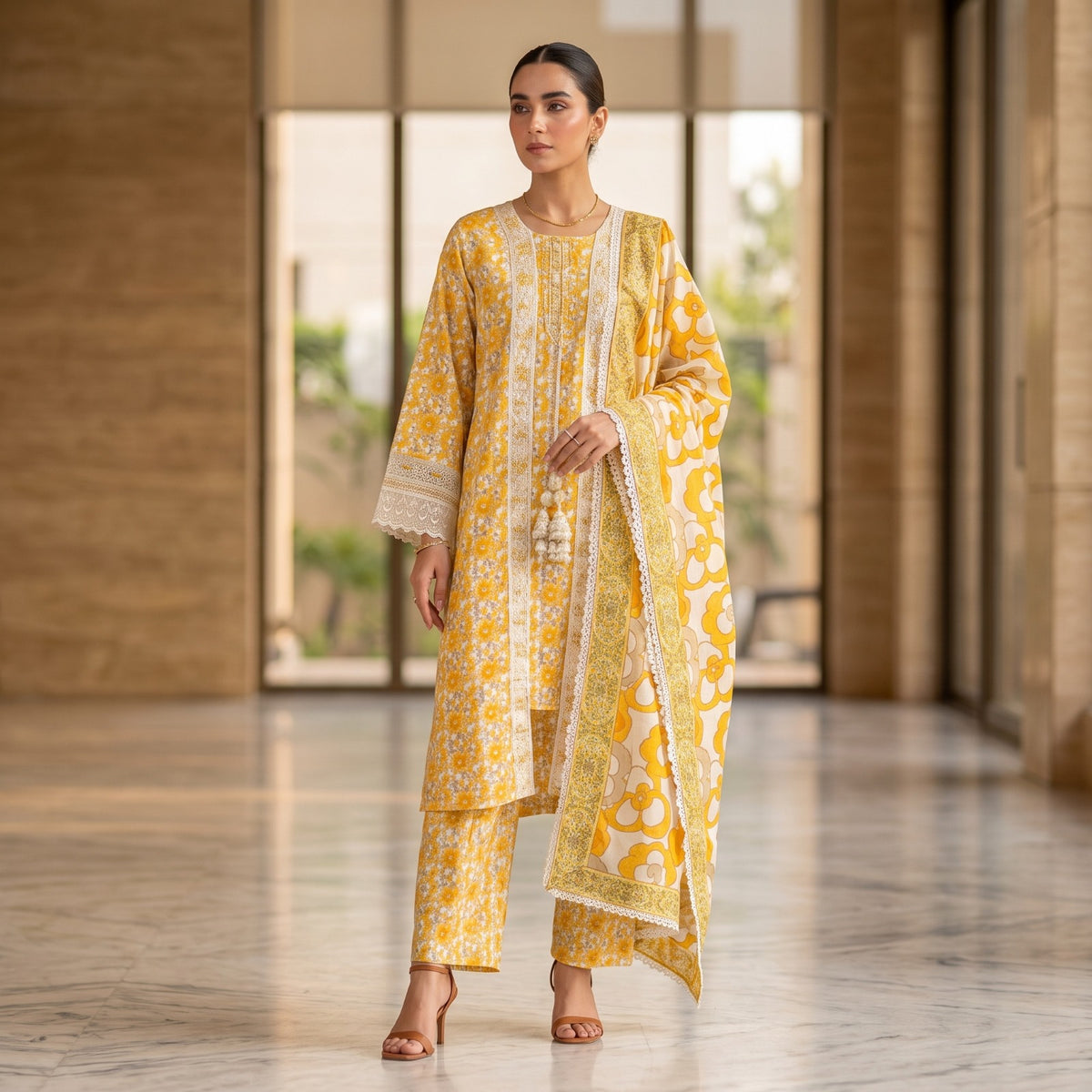 Jahan Ara By Nishat Premium Stitched Bana Dora Viscose 3PC