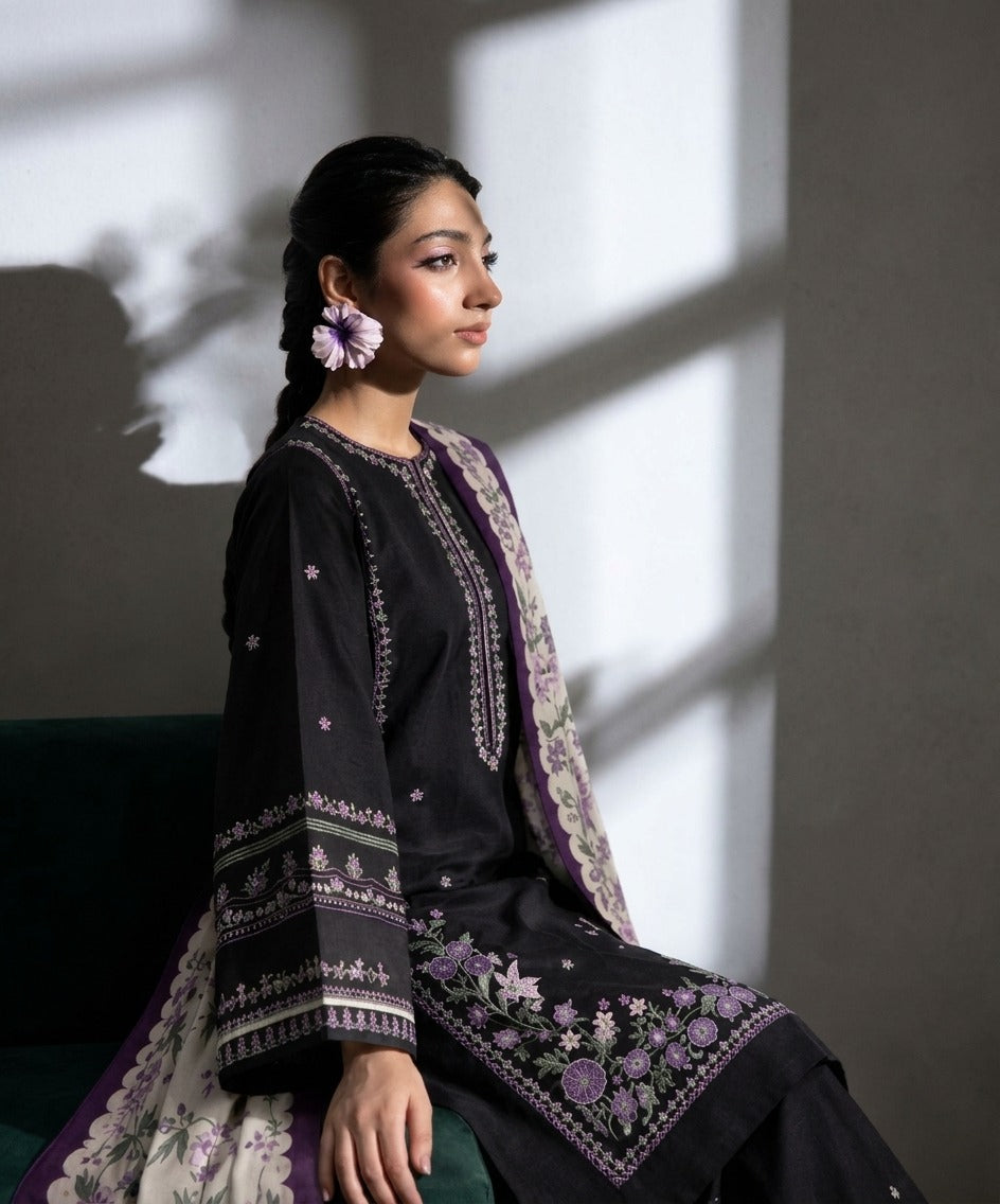 Aenna By Shanaya Digital Printed Corduroy Khaddar 3PC