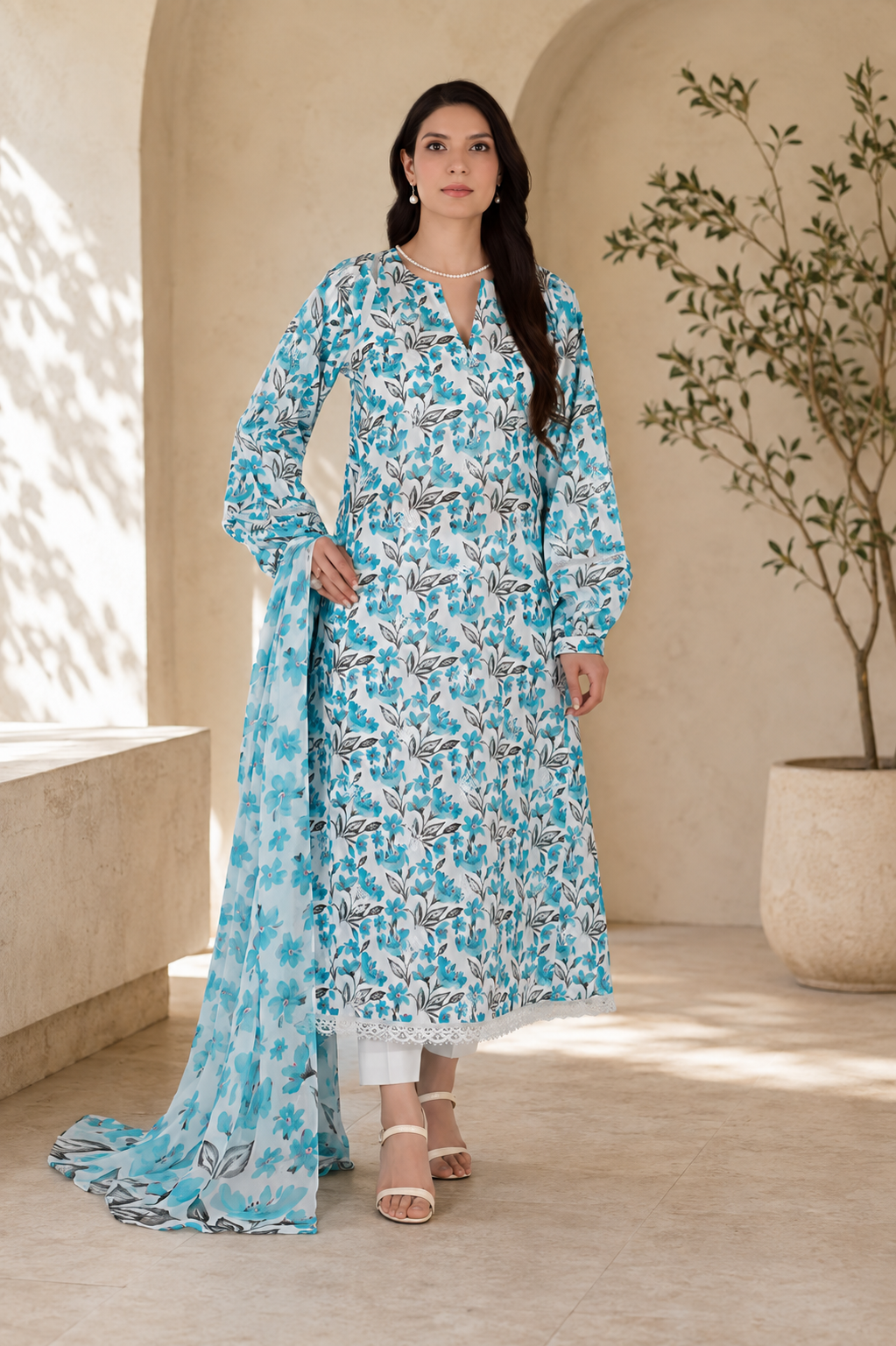 Bareeze Digital Classic Printed Lawn 3PC