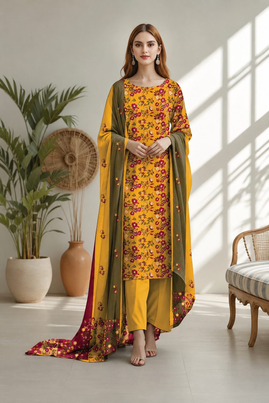 Baroque Digital Printed Lawn 3PC