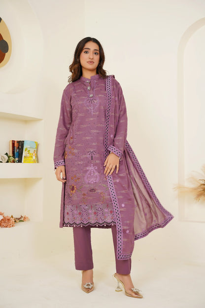 Meharbano By Anaya Noor Cambric Jacquard Emb 3PC