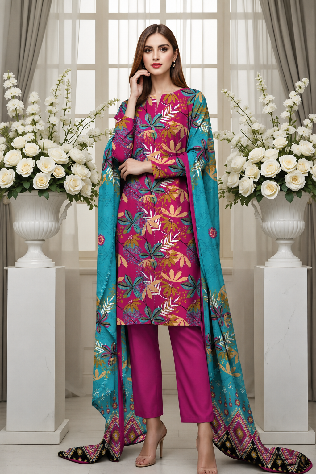 Baroque Digital Printed Lawn 3PC