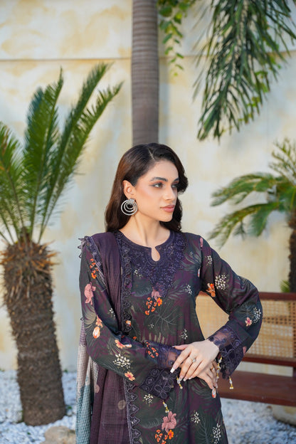 Dastoor By Anaya Noor Digital Printed Cambric With Patches 3-PC