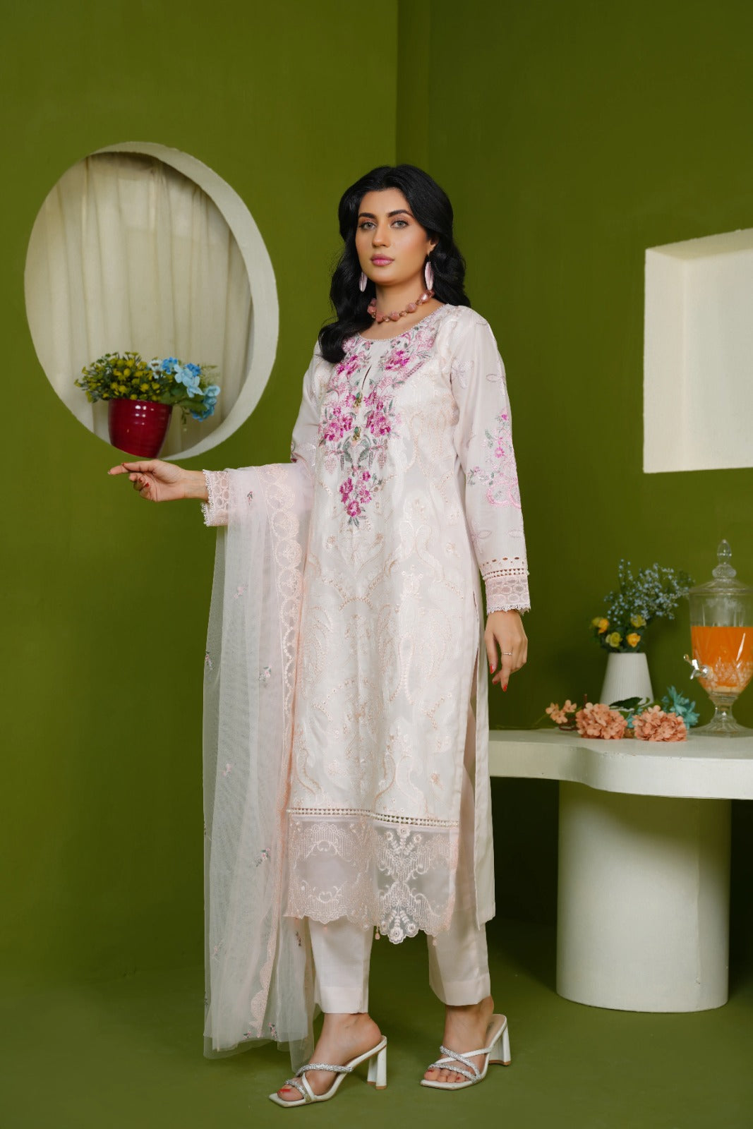 Sobia Nazir Cambric Embroidered 3PC