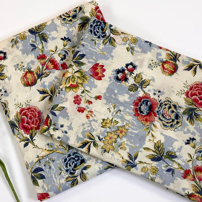 Cross Stitch Digital Printed All Over Two Piece Lawn 2PC