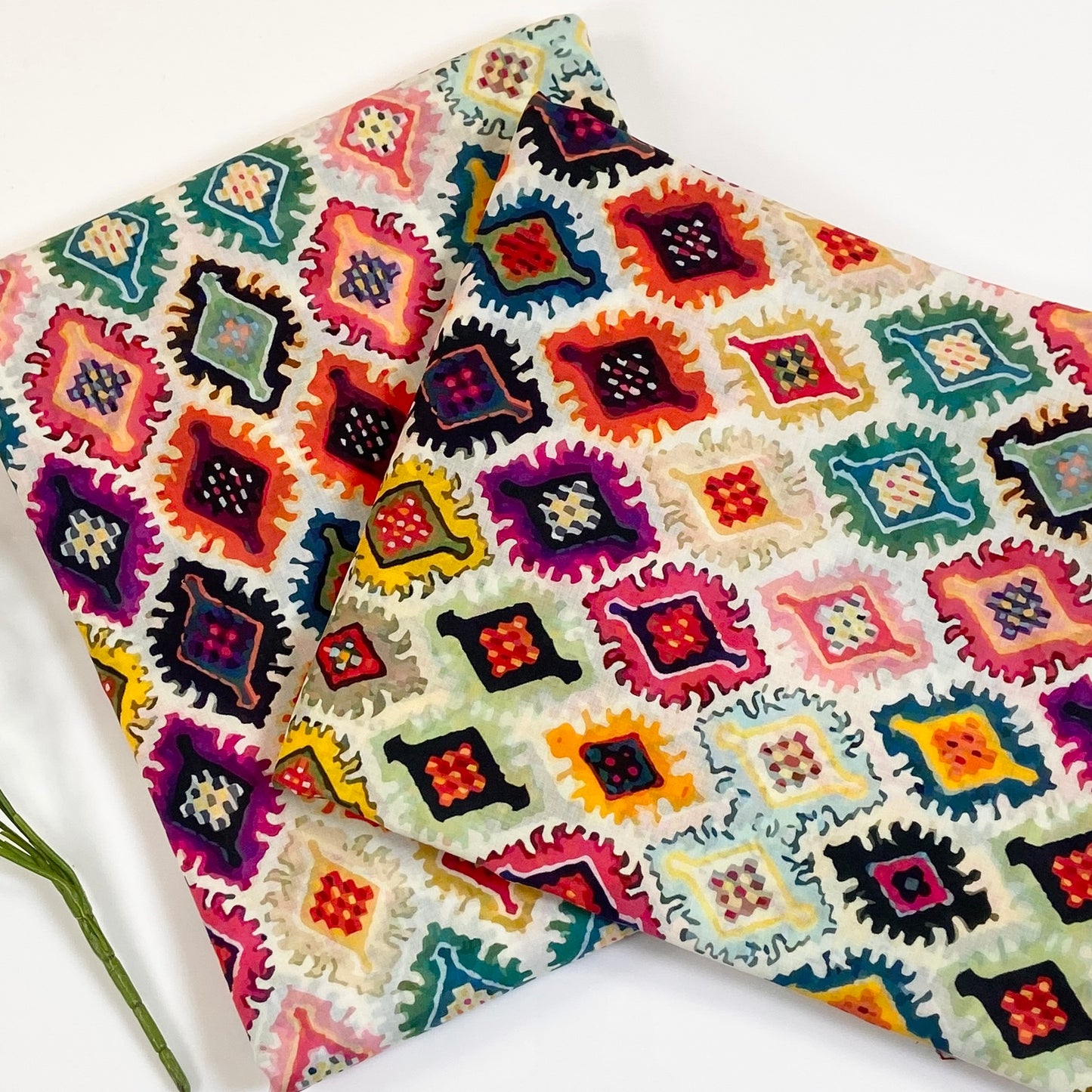 Cross Stitch Digital Printed All Over Two Piece Lawn 2PC