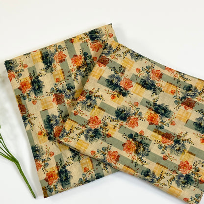 Cross Stitch Digital Printed All Over Two Piece Lawn 2PC
