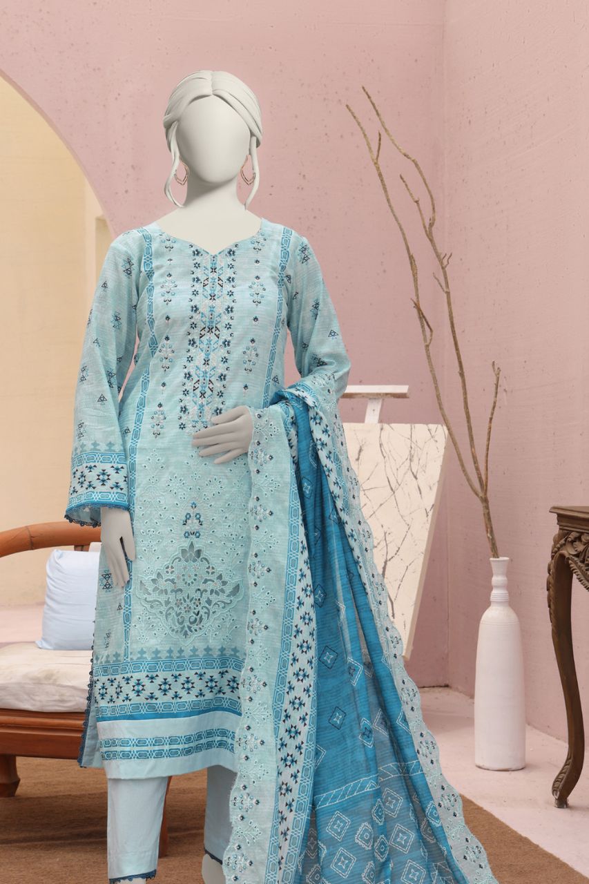 Almeerah Emb With Cutwork Dupatta Lawn 3PC