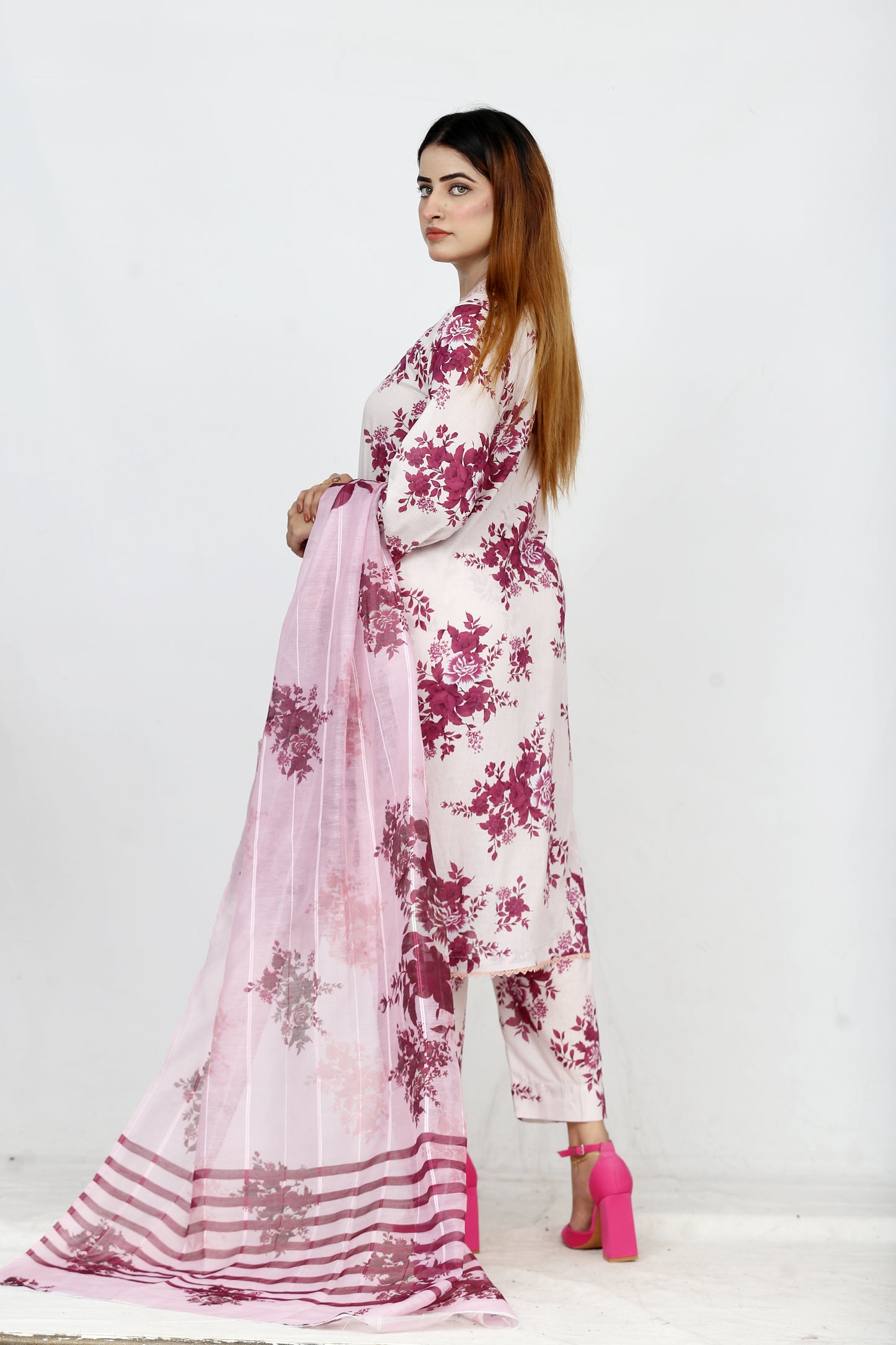 Baroque Embroidered With Patches Lawn 3PC