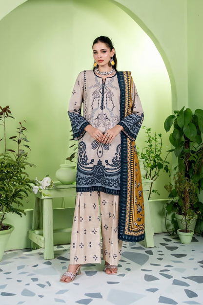 Zesh Coco AirJet Printed Khaddar 3PC