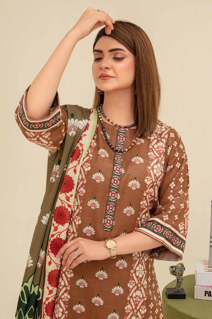 Mehar By Fiza Noor Printed Khaddar 3PC