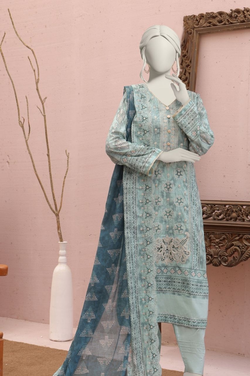 Almeerah Emb With Cutwork Dupatta Lawn 3PC