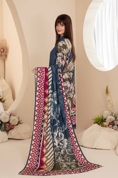 Feroza Digital Printed Linen 3PC