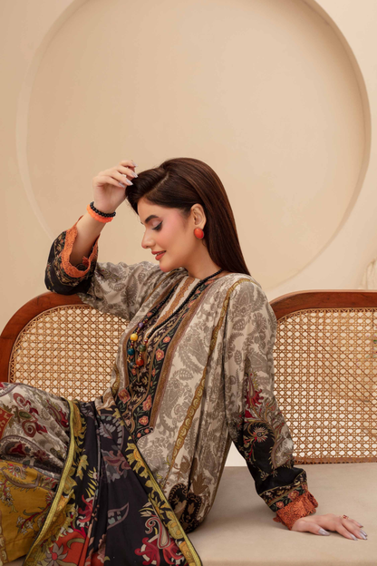 Feroza Digital Printed Linen 3PC