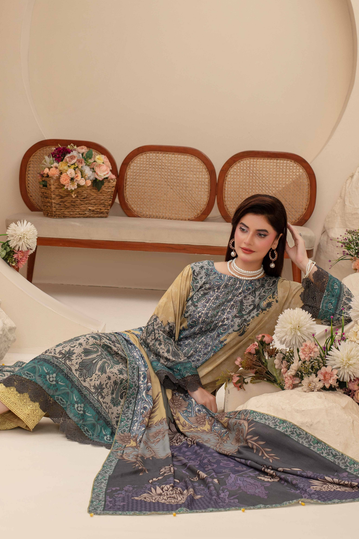 Feroza Digital Printed Linen 3PC