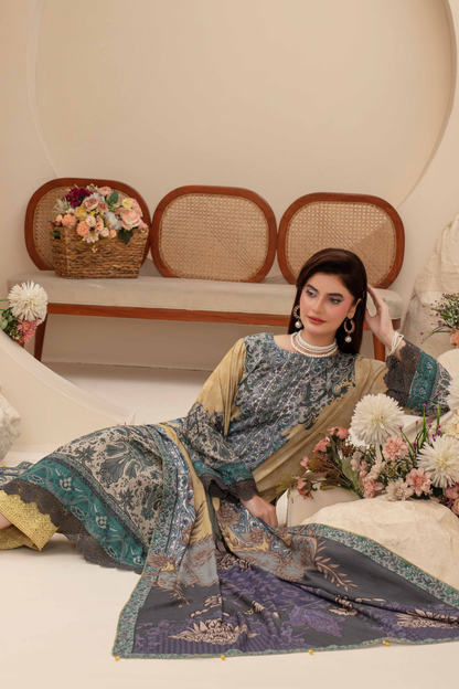 Feroza Digital Printed Linen 3PC