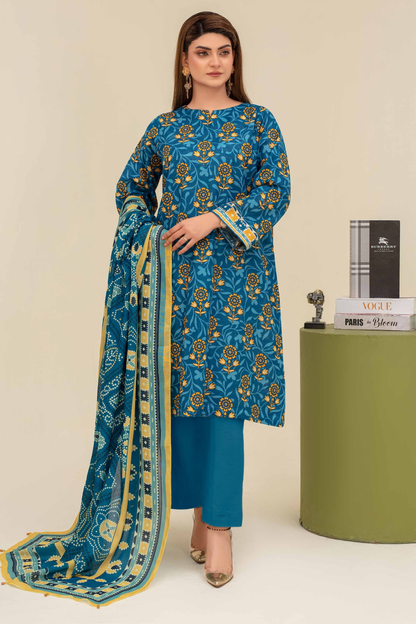 Mehar By Fiza Noor Printed Khaddar 3PC
