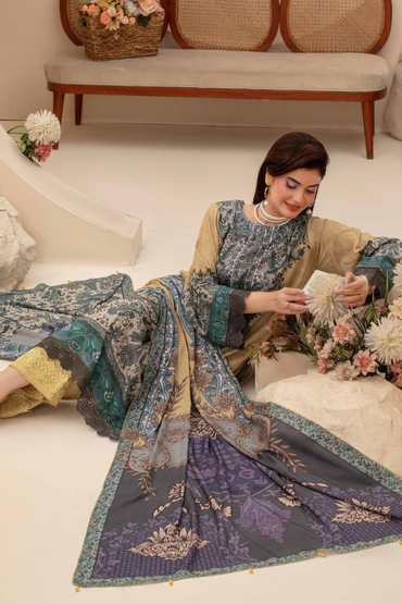 Feroza Digital Printed Linen 3PC