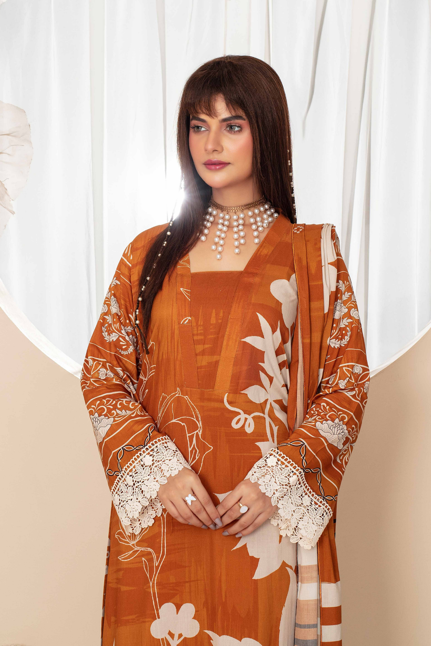 Feroza Digital Printed Linen 3PC