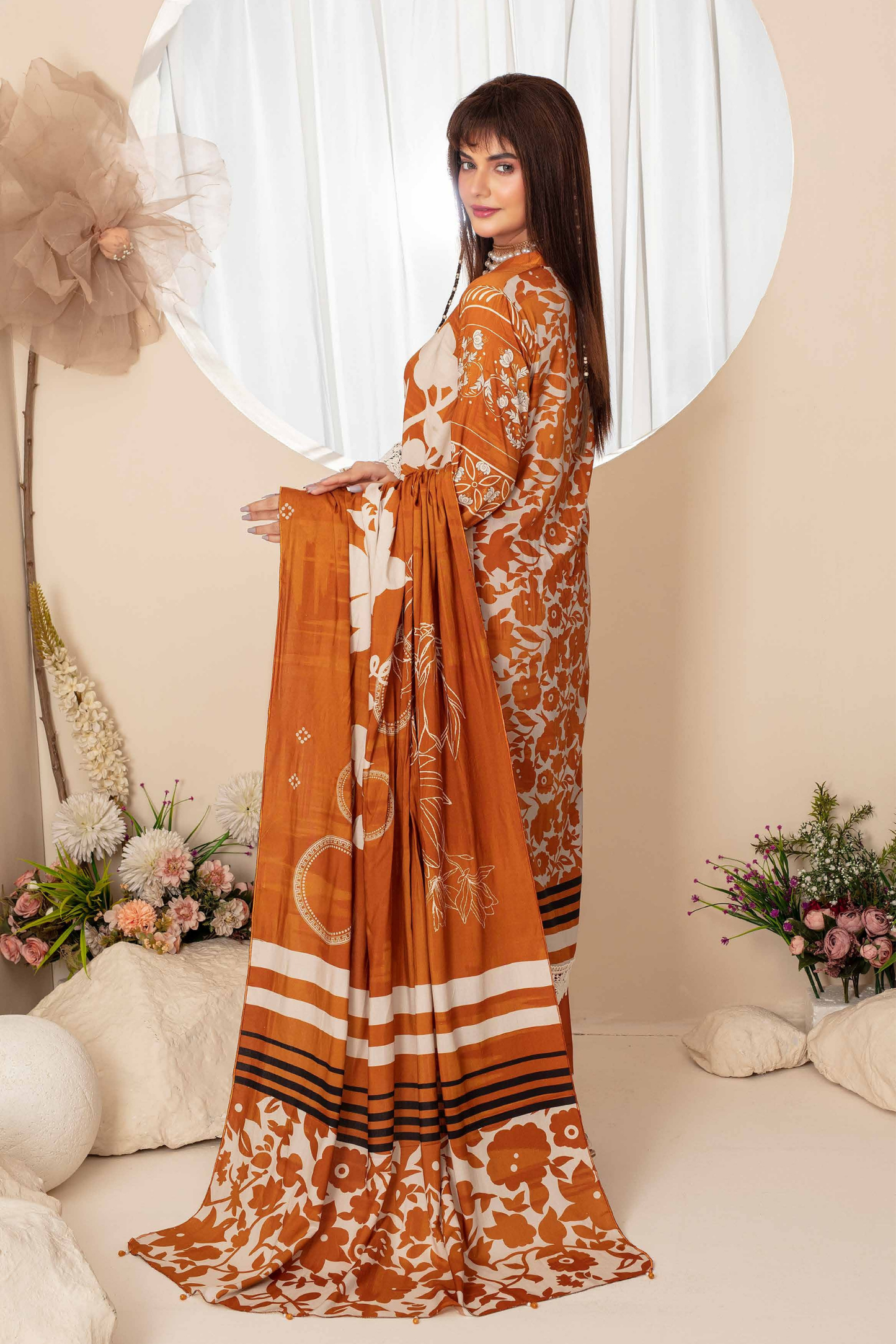 Feroza Digital Printed Linen 3PC
