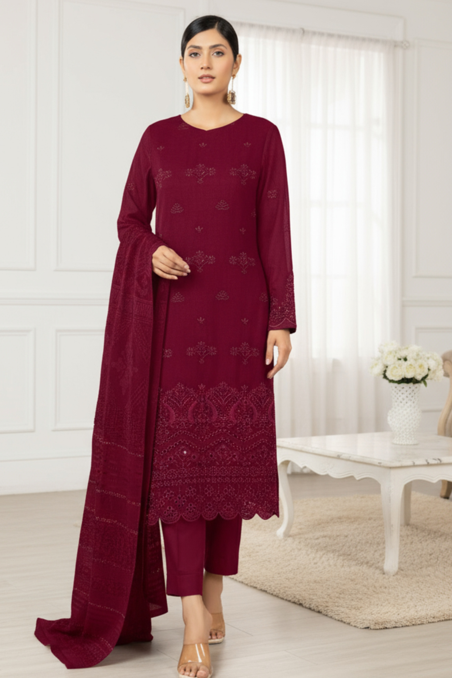 Signature By Dor Emb Winter Wool 3PC