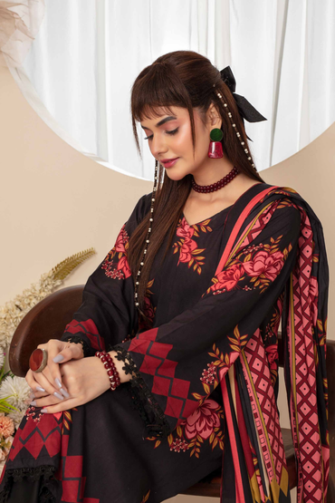 Feroza Digital Printed Linen 3PC
