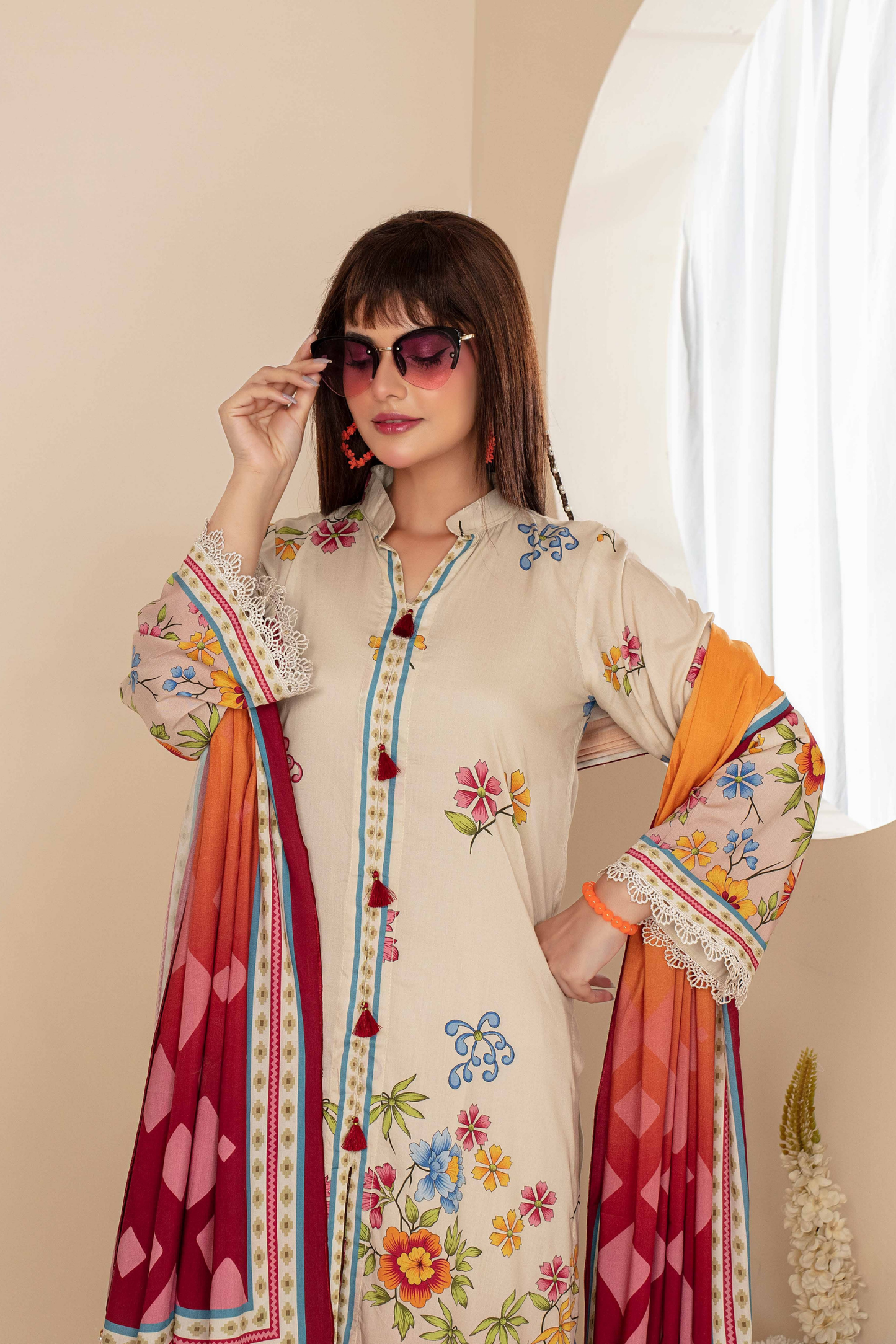 Feroza Digital Printed Linen 3PC