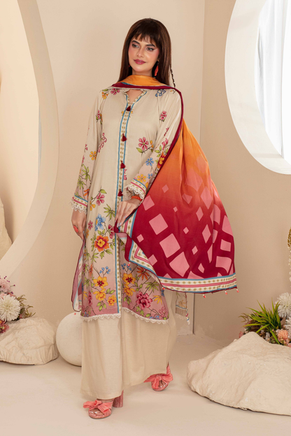 Feroza Digital Printed Linen 3PC