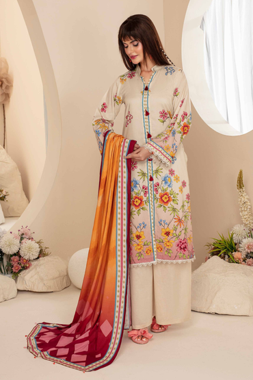 Feroza Digital Printed Linen 3PC