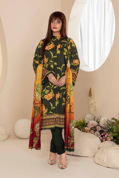 Feroza Digital Printed Linen 3PC