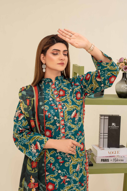Mehar By Fiza Noor Printed Khaddar 3PC