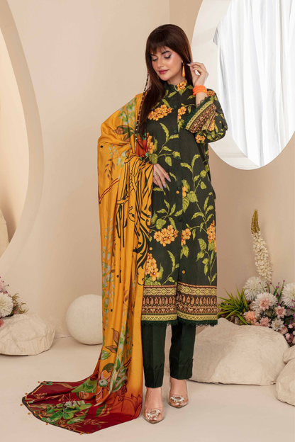 Feroza Digital Printed Linen 3PC
